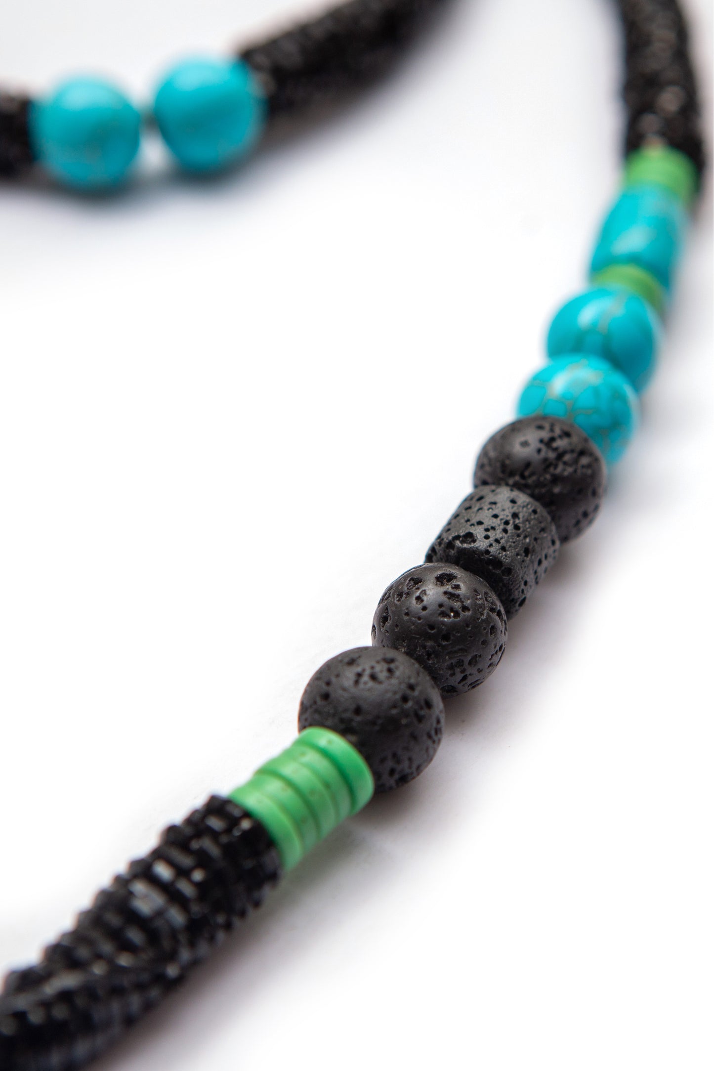 Serpent Necklace - Turquoise Black