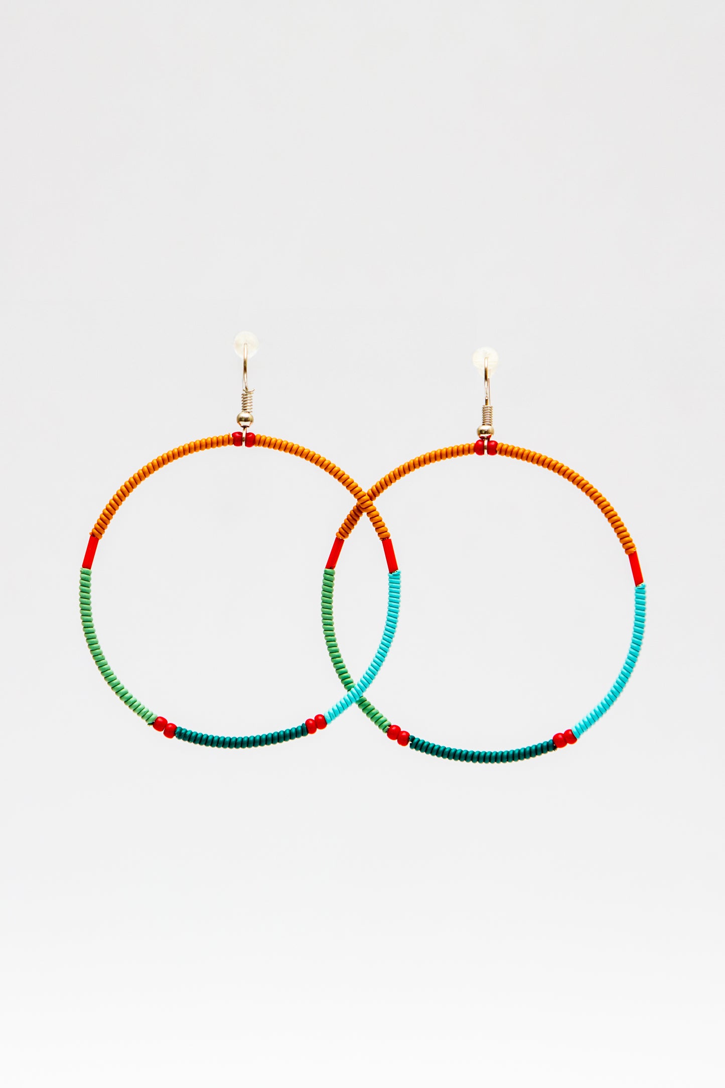 Large Creole Earrings - Orange