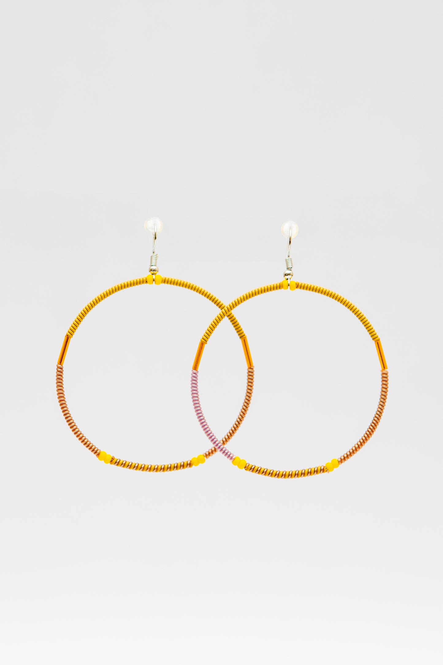 Large Creole Earrings - Yellow