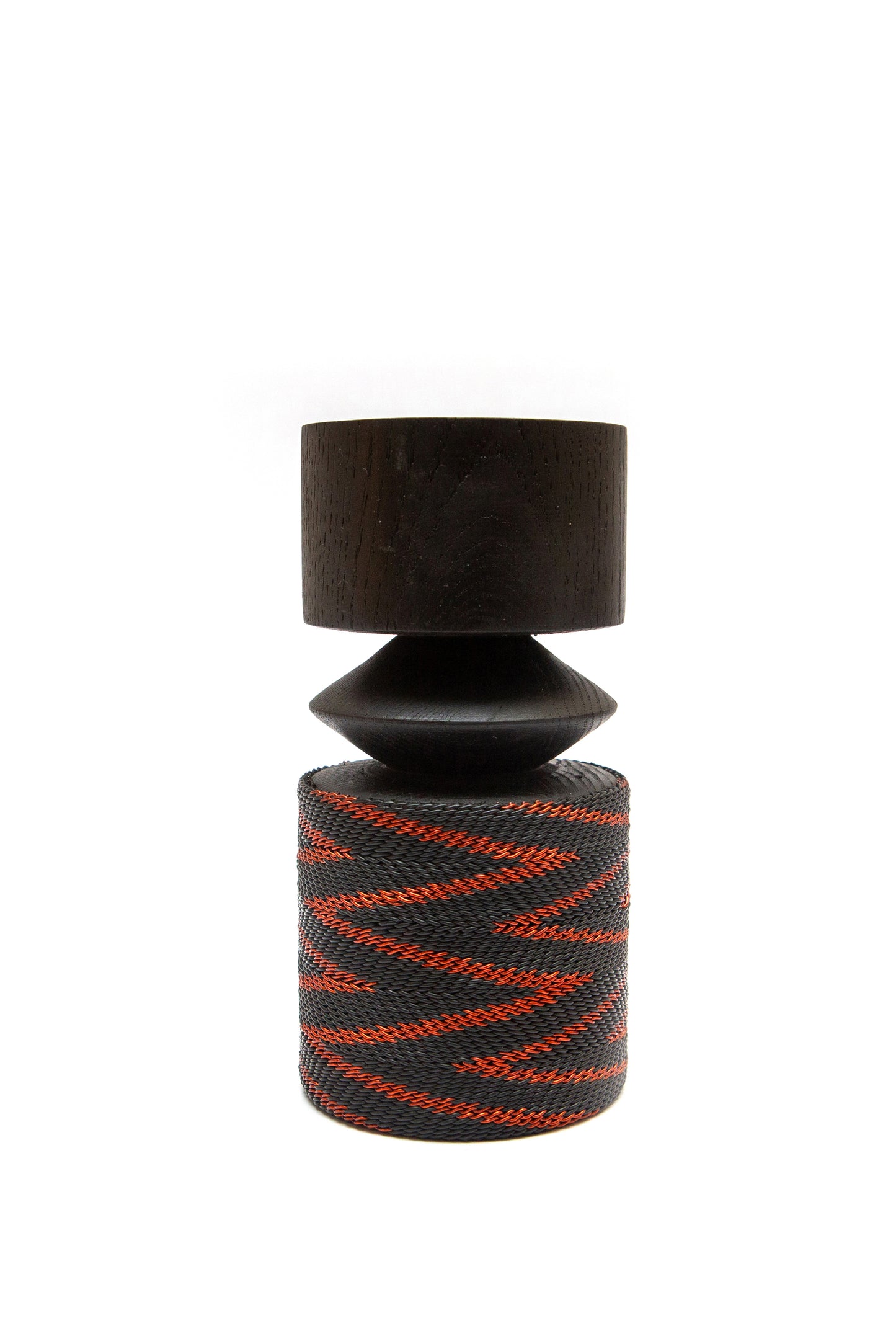 Small Chunk Black and Armature Copper Chevron Pattern