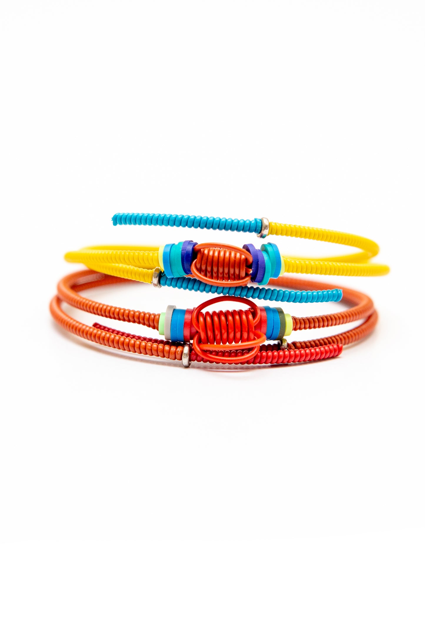 Double Duo Snake Bracelet - Yellow Terracotta