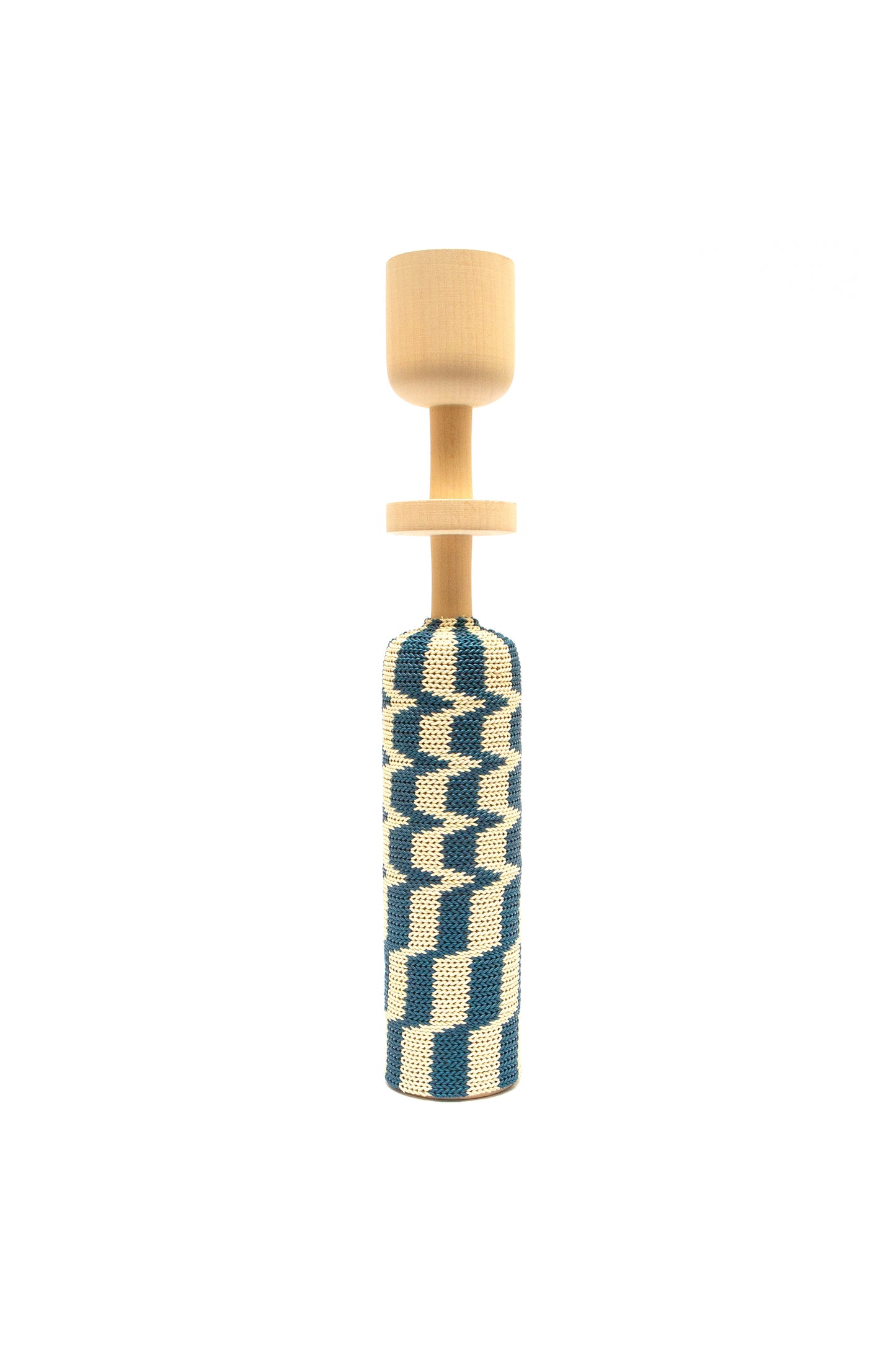 Medium Lady Navy and Cream Chess Pattern