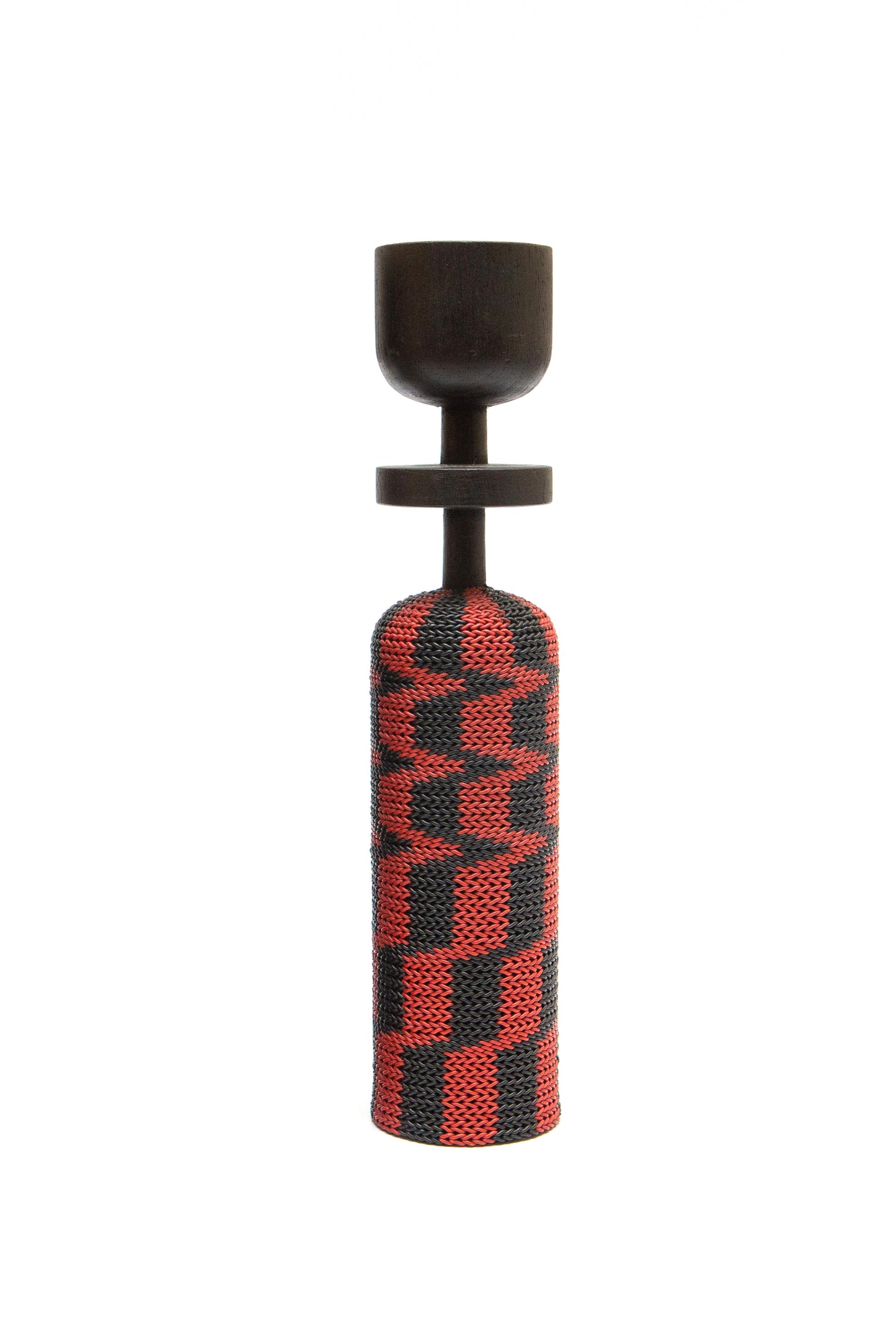 Small Lady Black and Masai Red Chess Pattern
