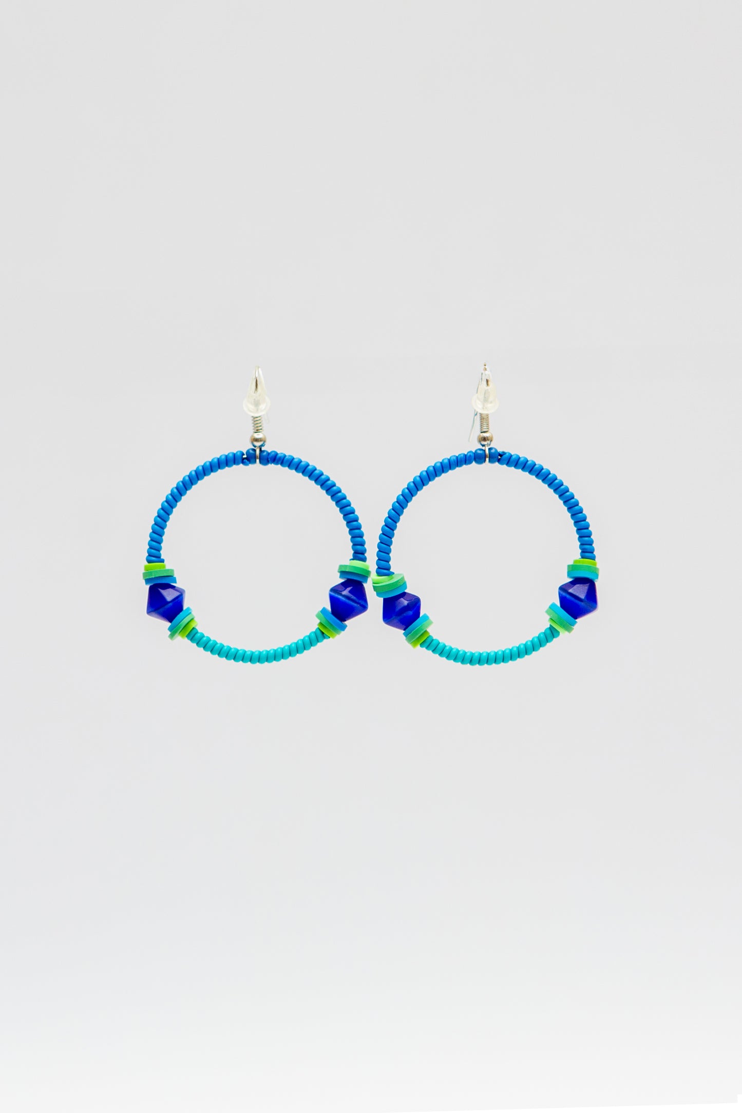 Small Creole Earrings - Blue Turquoise