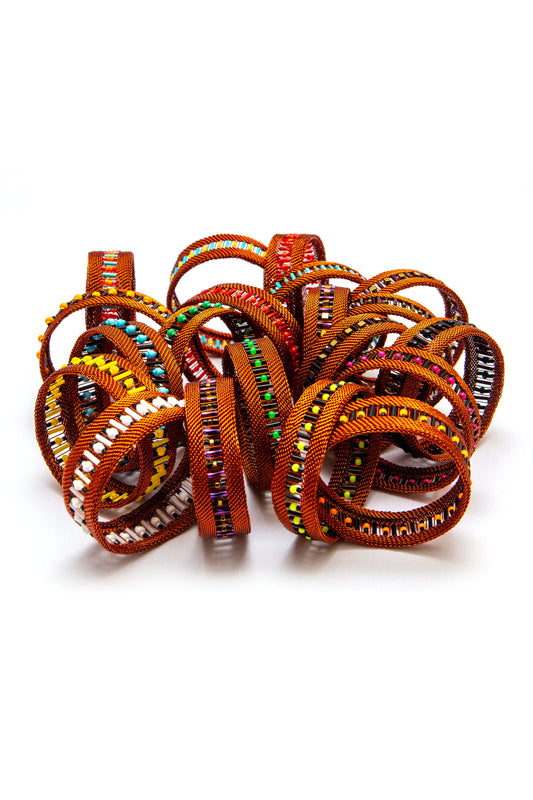 Zulu copper cuff thin, assorted set of 3