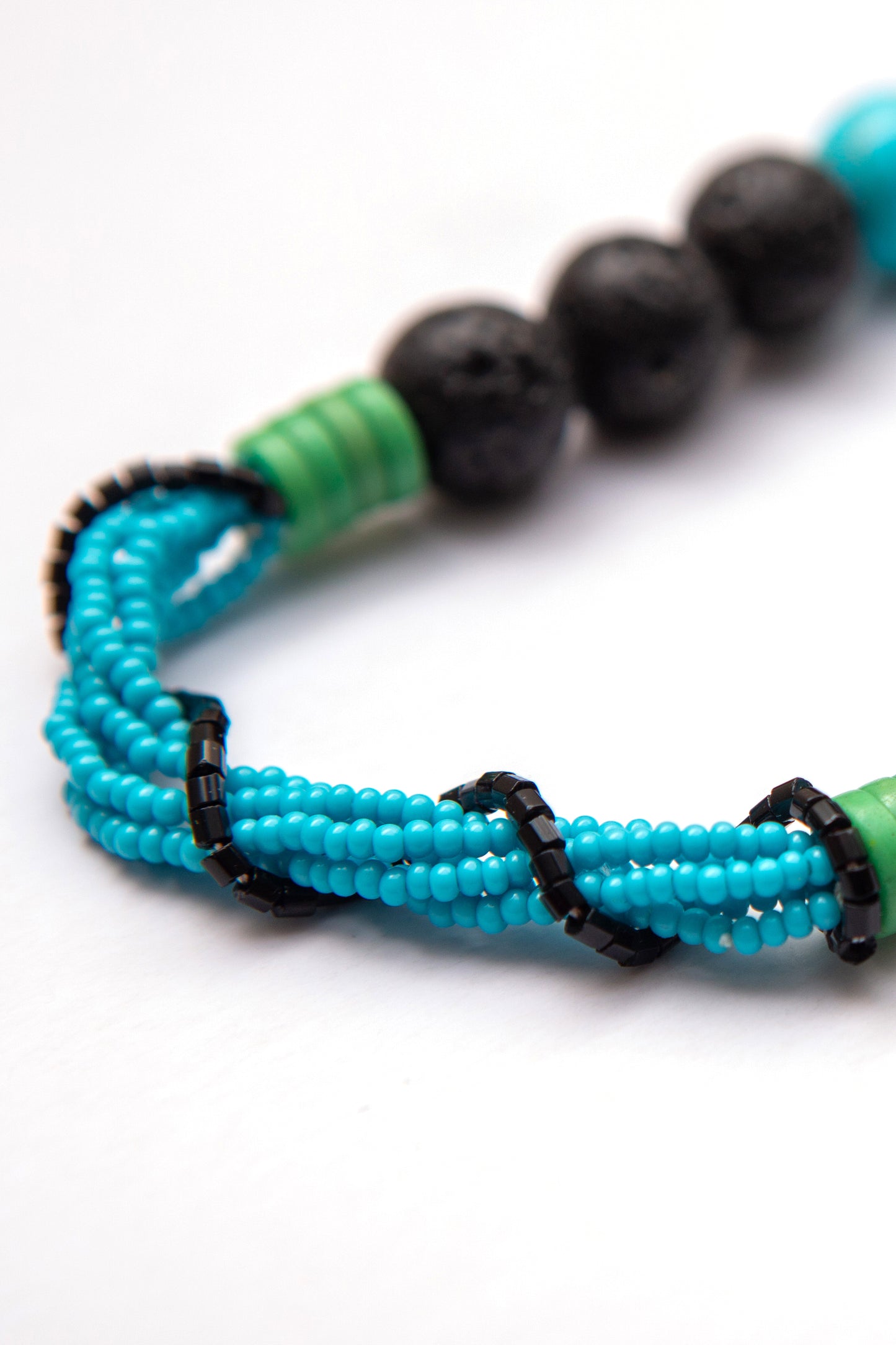 Serpent Necklace - Turquoise Black