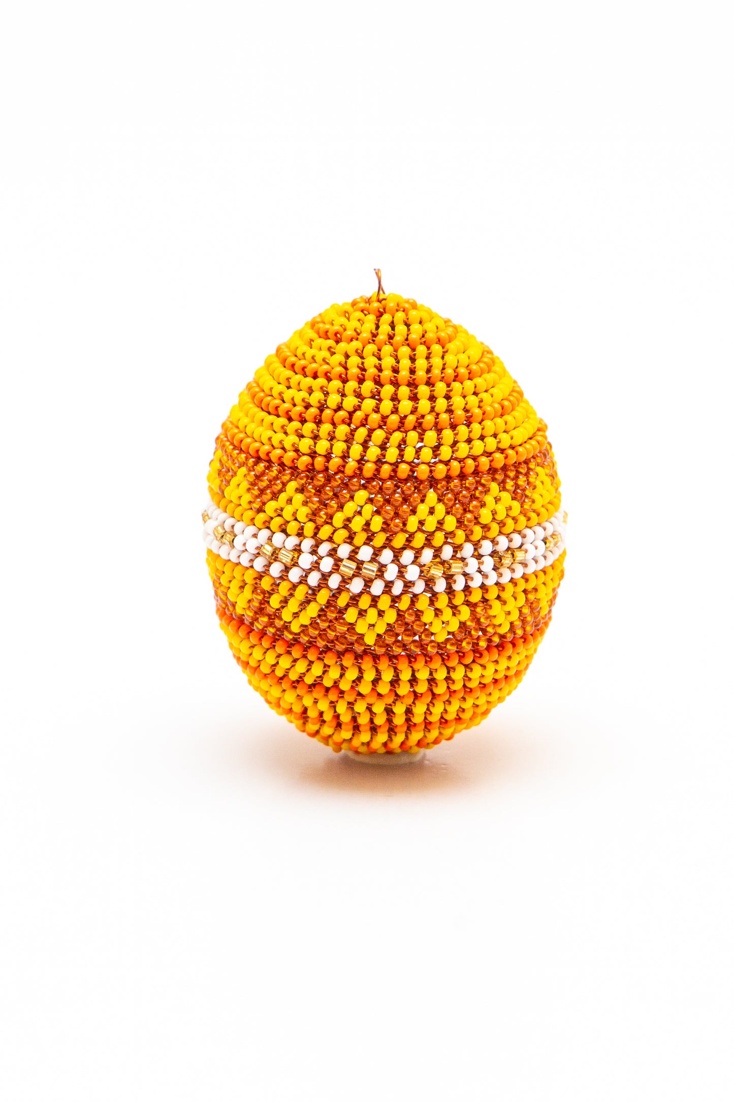 Copper Beaded Eggs - Orange