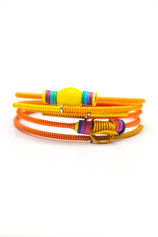Double Snake Bracelet - duo, oranges