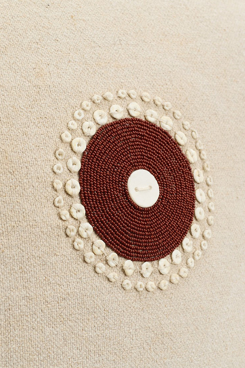Beaded scatter cushion