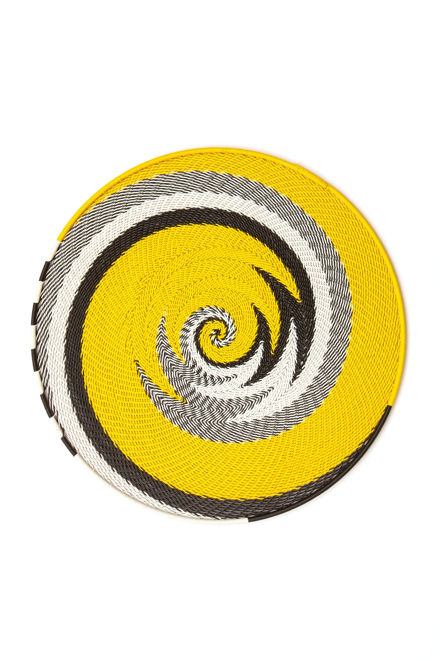 Underplace Swirl Black White and Yellow