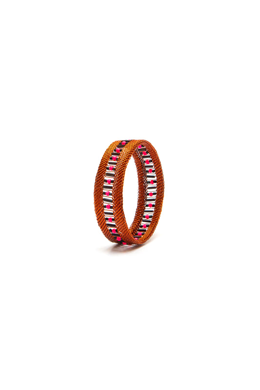 Thin Zulu copper cuff